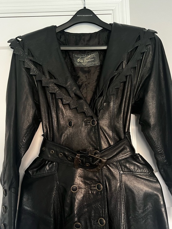 Eva Popović Jackets & Blazers - Black Leather Trench Coat with Belt are by Eva Popović costume design